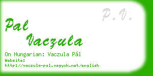 pal vaczula business card