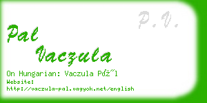 pal vaczula business card